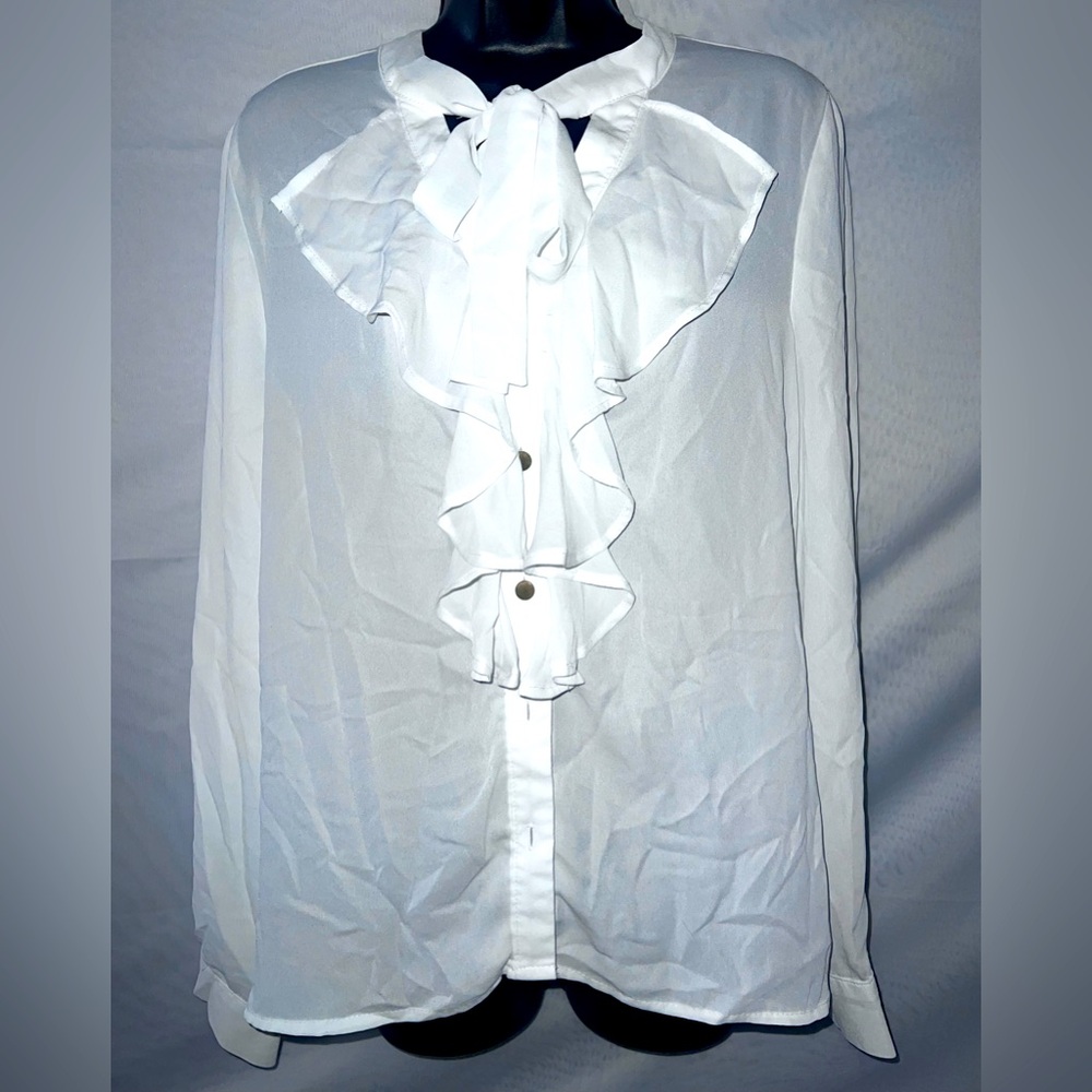 Never Worn Blouse with Ruffle Neck